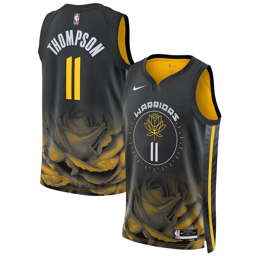 Men Golden State Warriors #11 Klay Thompson Nike Black City Edition 2022-23 Swingman NBA Jersey->customized nba jersey->Custom Jersey
